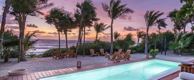Tulum Beachfront Luxury Villa Rental