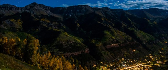 View into Telluride at Night