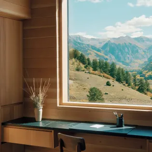  telluride the lookout desk in kitchen