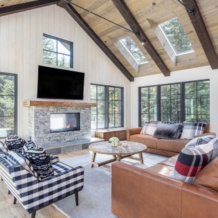 mountain modern rustic mountain village living room