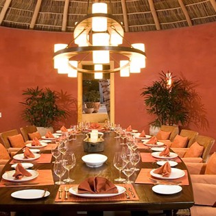 the dining palapa
