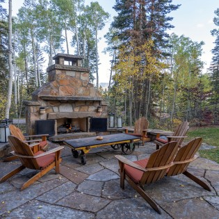 alpenglow mountain village vacation rental outdoor fireplace