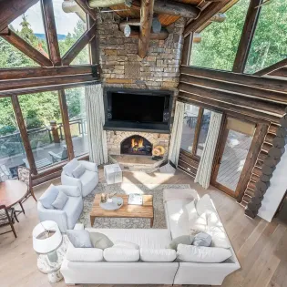 3.9 slopeside chateau telluride living room above