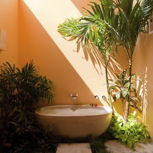 Mexico Punta Mita Casa Querencia Turquoise Bathroom