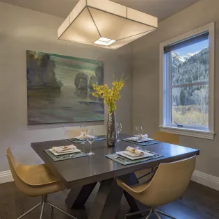 8 telluride modern willow dining room view