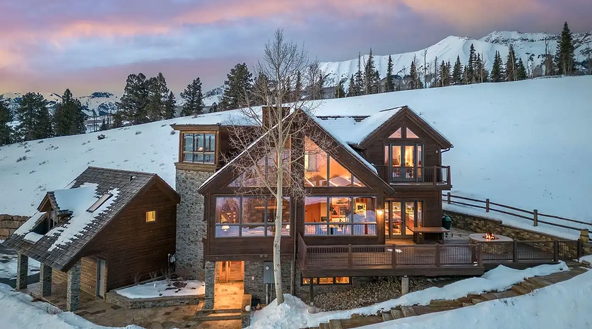 1.0 solstice ridge telluride exterior front winter twilight