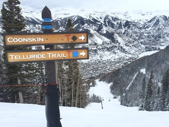 ski trail sign