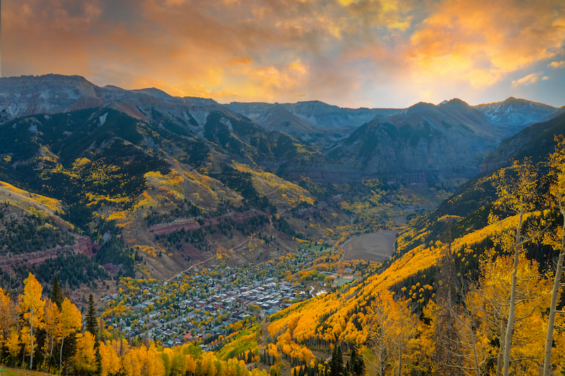 Beautiful Telluride vacation rental home with stunning San Juan Mountain views and luxury mountain architecture