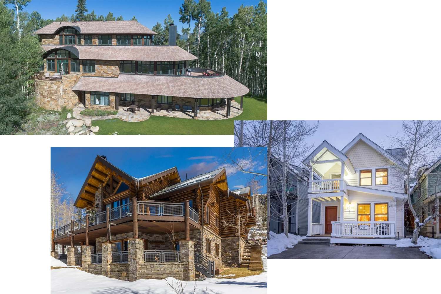Overview of Telluride vacation rental areas including historic downtown, modern Mountain Village, and secluded mountain properties