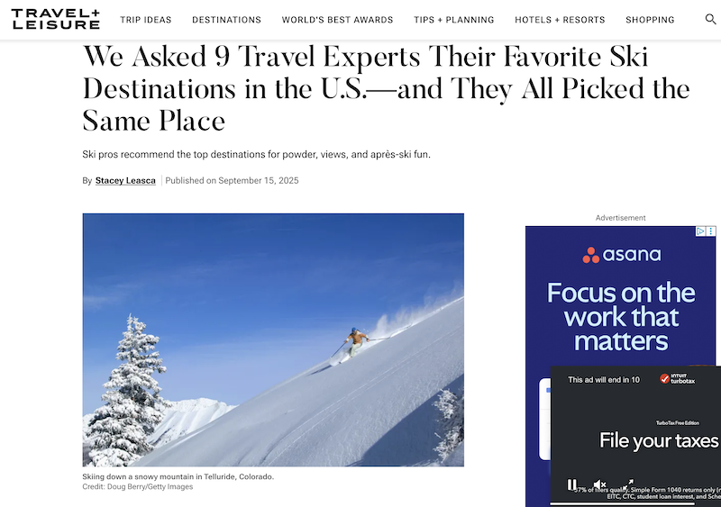 Telluride Ranks High on Cleanest Rentals List