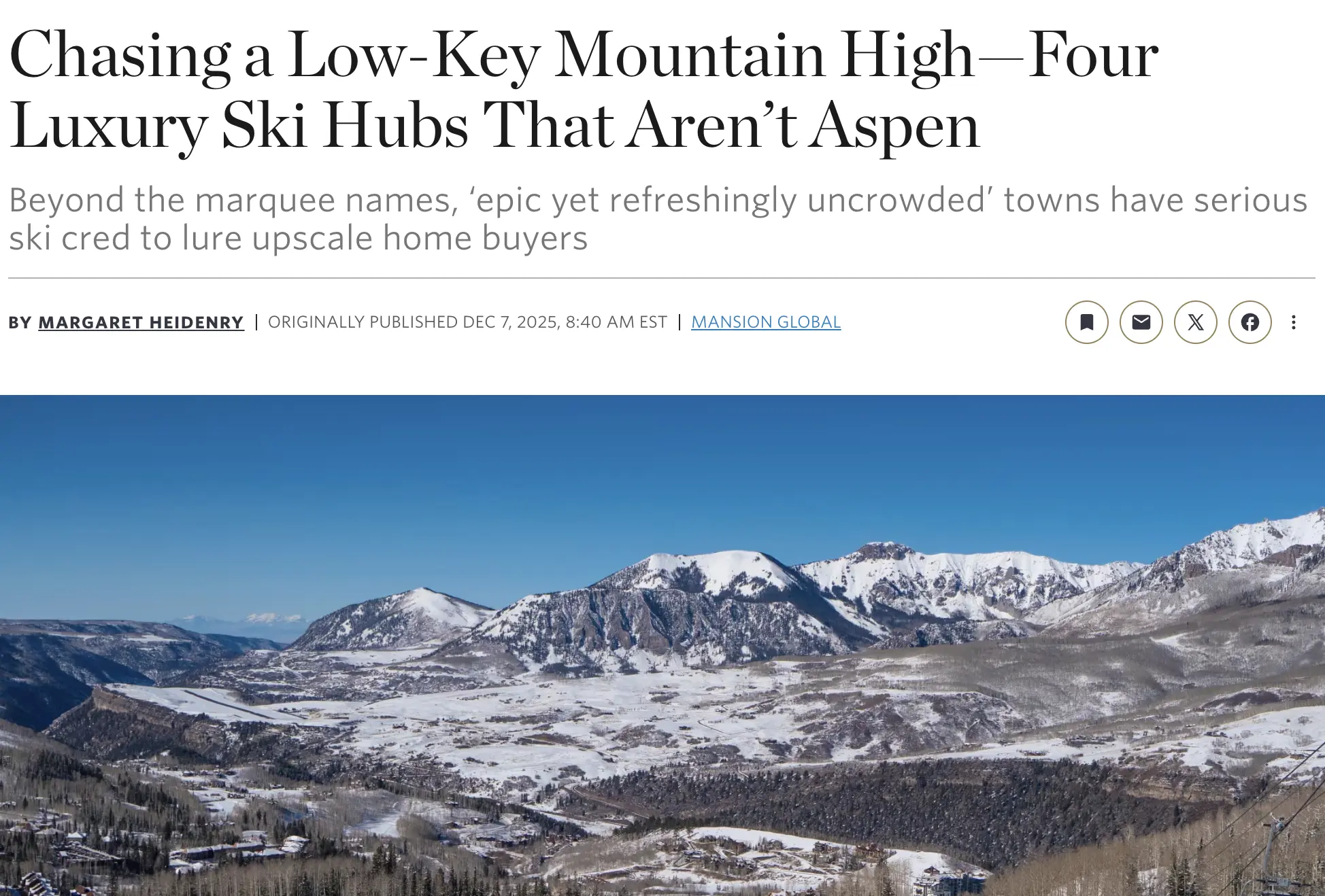 Telluride Ranks High on Cleanest Rentals List